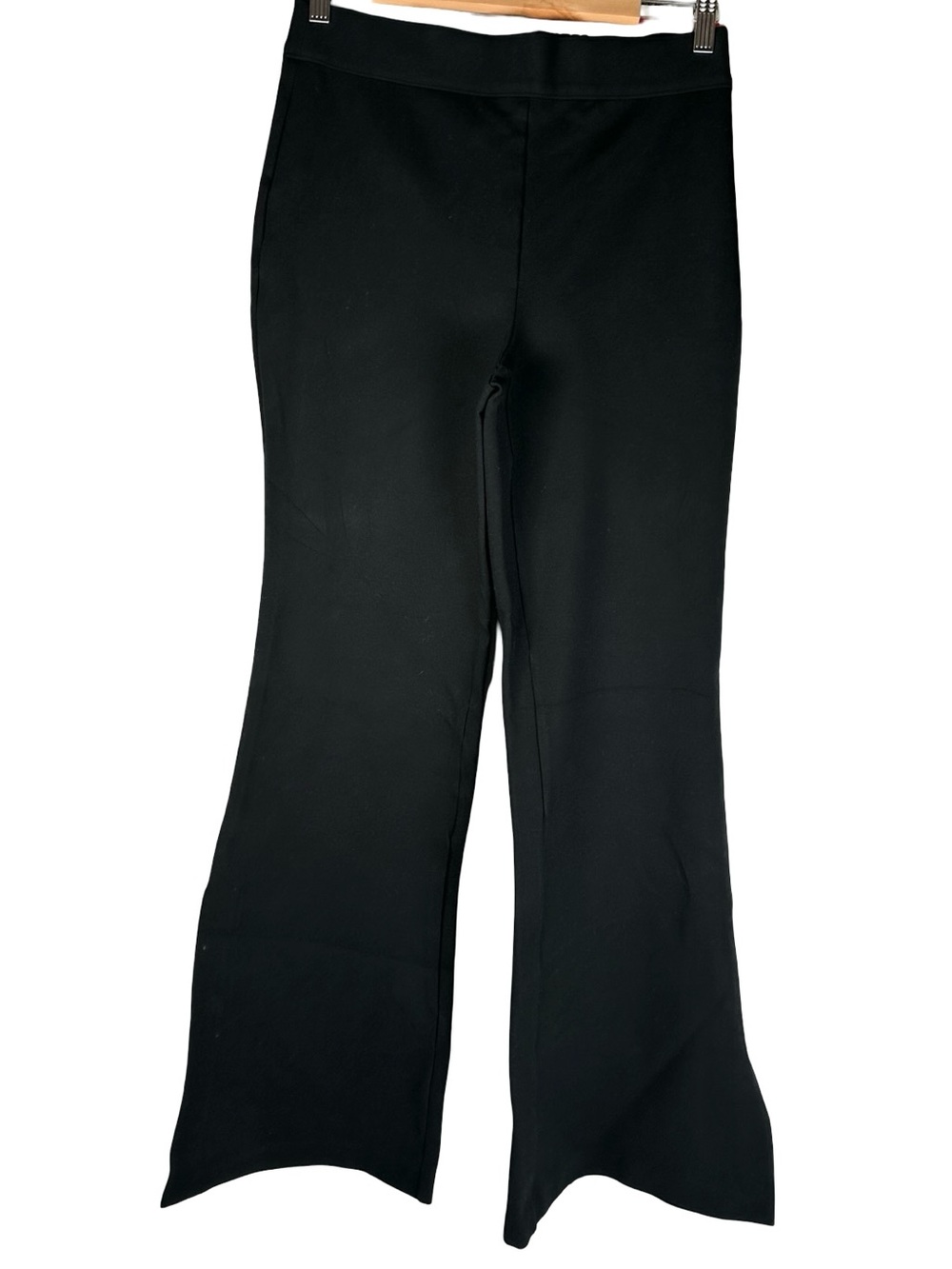 Spanx The Perfect Pant Black Double Split Hem Wide Leg 20543T Size Medium Tall